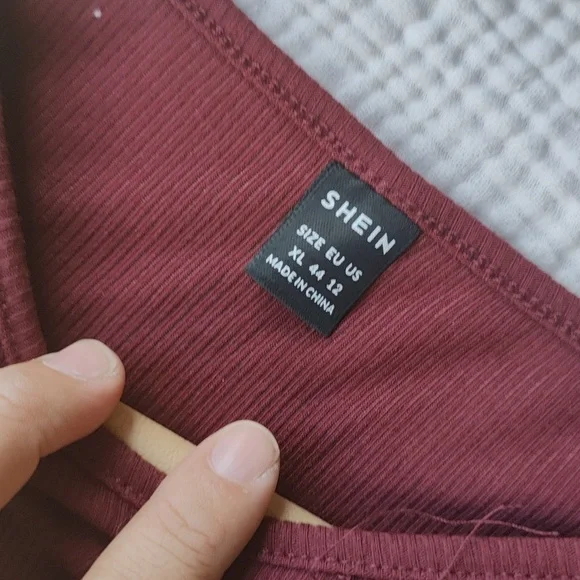 Maternity Raspberry Long Sleeve Dress - Picture 6 of 8